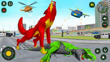 Wolf Robot Car Transform Game الملصق
