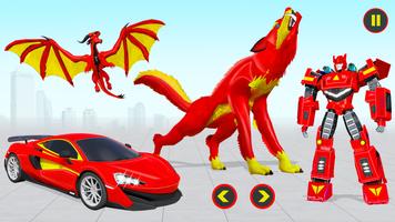 Wolf Robot Car Transform Game ảnh chụp màn hình 2