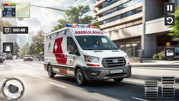 Ambulance Game Driving Sim 3D скриншот 1