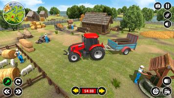 Tractor Driving Farming Sim Affiche