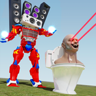 ikon permainan lucu monster toilet