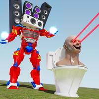 Toilet Monster Battle Game 3D پوسٹر