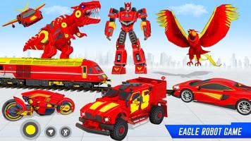 Police Eagle Robot Car Game 3d screenshot 1