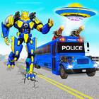 autobus de police Jeu voiture icône
