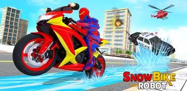 Snow Bike Transform Robot Game