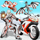 Snow Bike Transform Robot Game icon