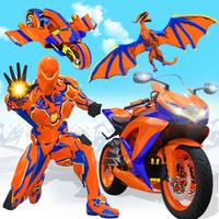 Snow Bike Transform Robot Game পোস্টার