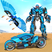 Flying Police Eagle Bike Robot Hero: Robot Games for firestick