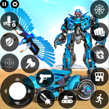 Flying Police Robot Hero Games ไอคอน