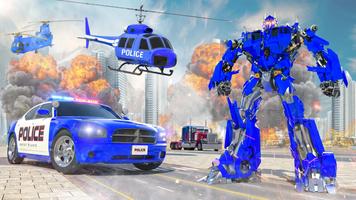 Flying Police Robot Hero Games 截图 1