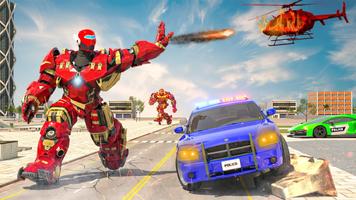 Flying Police Robot Hero Games 截圖 2