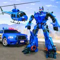 空飛ぶ警察ヘリコプターシミュレータ車変形ロボットゲーム