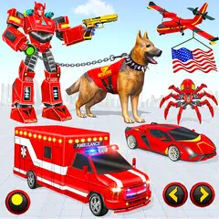 Ambulance Dog Robot Car Game APK download