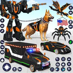 Baixar Ambulance Dog Robot Car Game XAPK