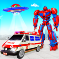 Flying Ambulance Robot Car Transform: Robot Games