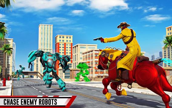 Flying Horse Robot Hero Cowboy Robot Games screenshot 6