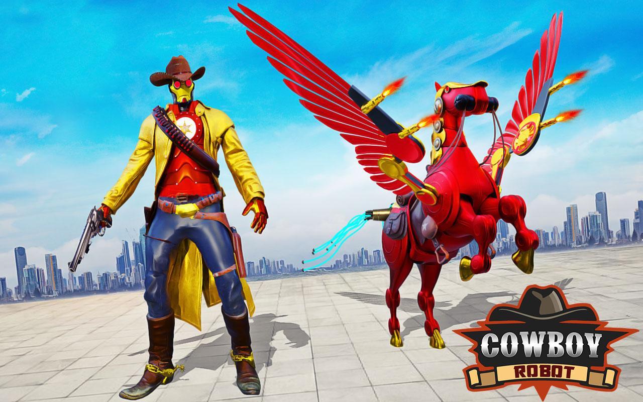 Android 用の 空飛ぶ馬 ロボットヒーロー カウボーイ ロボットゲーム Apk をダウンロード