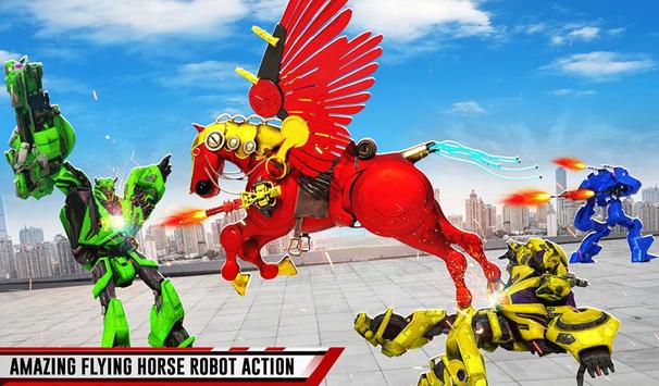 Flying Horse Robot Hero Cowboy Robot Games screenshot 9