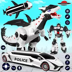 Baixar Limo Car Dino Robot Car Game XAPK