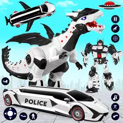 Limo Car Dino Robot Car Game Icon