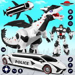 Limo Car Dino Robot Car Game icon