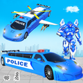 Flying Limo Police Helicopter Car Robot Games