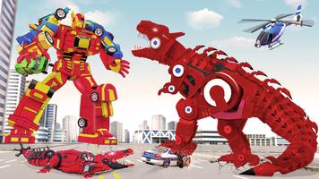 Limo Car Dino Robot Car Game تصوير الشاشة 3