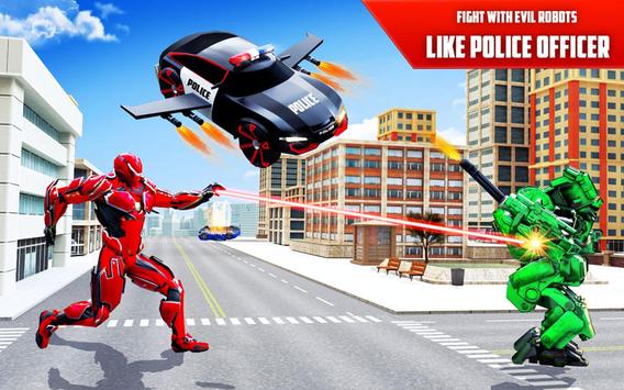 Flying Police SUV Robot Car Driving: Robot Games screenshot 5