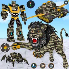 Скачать Army Tank Lion Robot Car Games XAPK