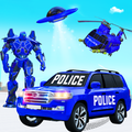 Flying Prado Helicopter Car Transform Robot Games