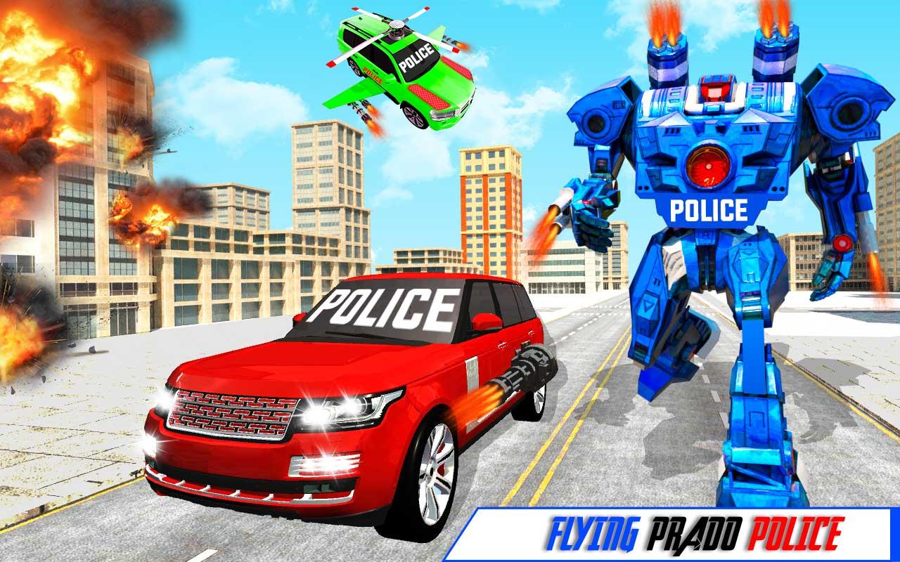 Android 用の フライングプラド ヘリコプター車 ロボットゲームを作る Apk をダウンロード