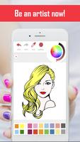 Fashion & Beauty Coloring Book Affiche