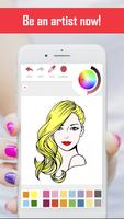 Fashion & Beauty Coloring Book постер