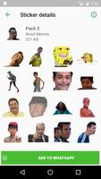 Brasil Memes Stickers for WhatsApp - WAStickerApps capture d'écran 3