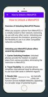 Unlock MetroPCS Device Guide poster