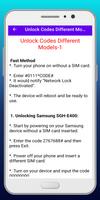 Any Samsung Unlock Code Guide Affiche