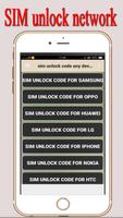 Sim Unlock Code Any Device Affiche
