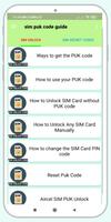 Poster Sim Puk Code guide