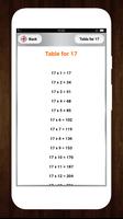 1 Schermata Multiplication Math Tables