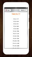 Multiplication Math Tables capture d'écran 1