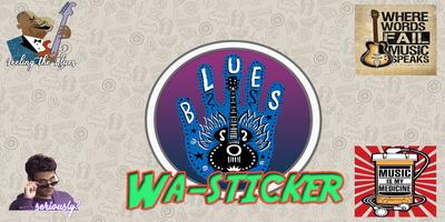 Blues stickers Affiche