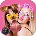 Live Face Sticker – Sweet Filter with Live Camera آئیکن