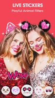 Live Face Sticker – Sweet Filter with Live Camera اسکرین شاٹ 2