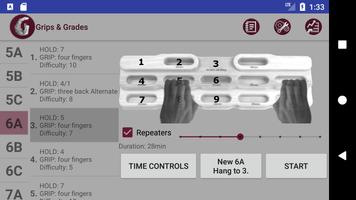 Grips & Grades hangboard app poster