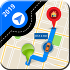 GPS Route Finder : Directions and Maps Navigation ไอคอน