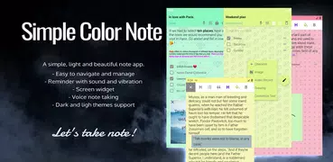 Simple Color Memo: Note, Alarm