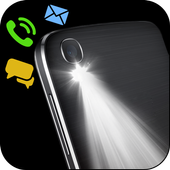 آیکون‌ Flash on Call & SMS, Flash alerts Flashlight blink