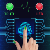 Lie detector fingerprint scann icon
