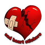 Sad Heart Stickers ícone