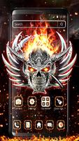 Poster Fire angel skull theme